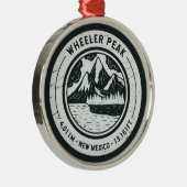 Wheeler Peak New Mexico Wandelskiën Reizen Metalen Ornament (Rechts)