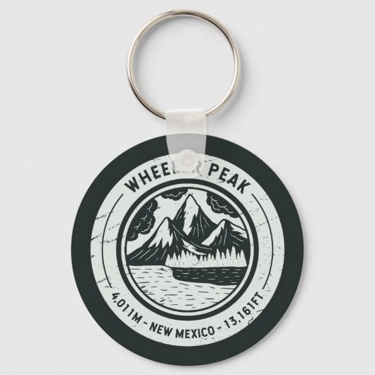 Wheeler Peak New Mexico Wandelskiën Reizen Sleutelhanger (Voorkant)