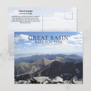 Wheeler Peak Summit Uitzicht Great Basin NP, Nevad Briefkaart