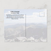 Wheeler Peak Summit Uitzicht Great Basin NP, Nevad Briefkaart (Achterkant)