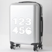 Wheelie Bin Numbers in Grey and White Sticker (Koffer)