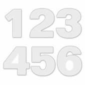 Wheelie Bin Numbers in Grey and White Sticker (Voorkant)