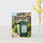 Wheelie Funny Birthday - Prosecco Bin Edition Kaart (Gele Bloem)