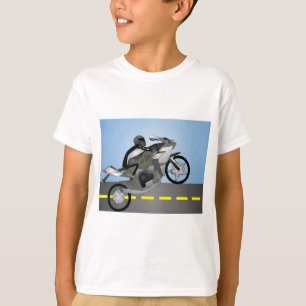 wheelie moderne sportmotor t-shirt