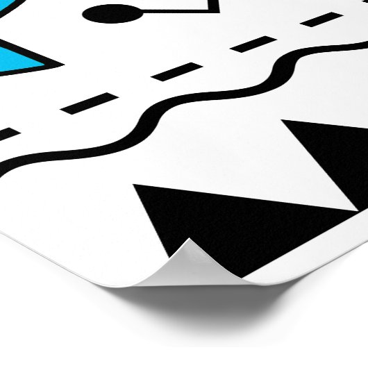 Wheelie Mouse en House Poster - CMYK - personalise (Hoek)