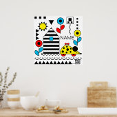 Wheelie Mouse en House Poster - personaliseren (Keuken)