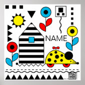 Wheelie Mouse en House Poster - personaliseren (Voorkant)