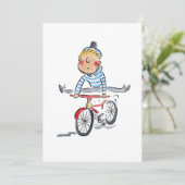 Wheelie op de fiets kaart (Staand voorkant)