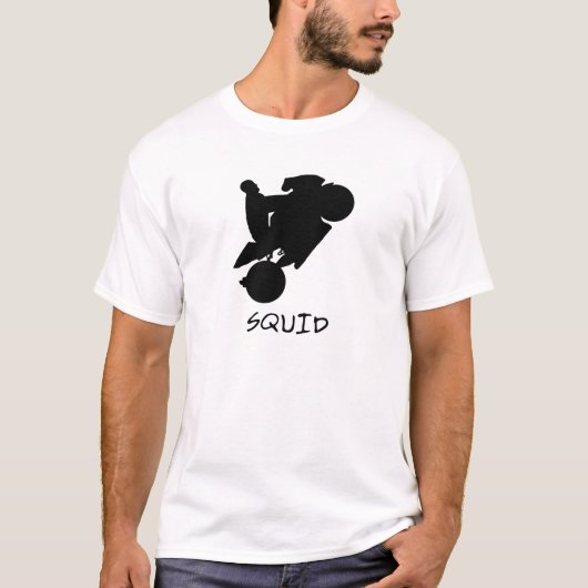 Wheelie Silhouette Squid T Shirt (Voorkant)
