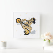 Wheelie Vierkante Klok (Huis)