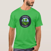 Wheeling Illinois Hills and Trees Oversized T-shirt (Voorkant)