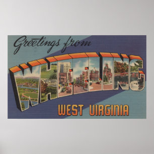 Wheeling, West Virginia - Grote Letter-scènes Poster
