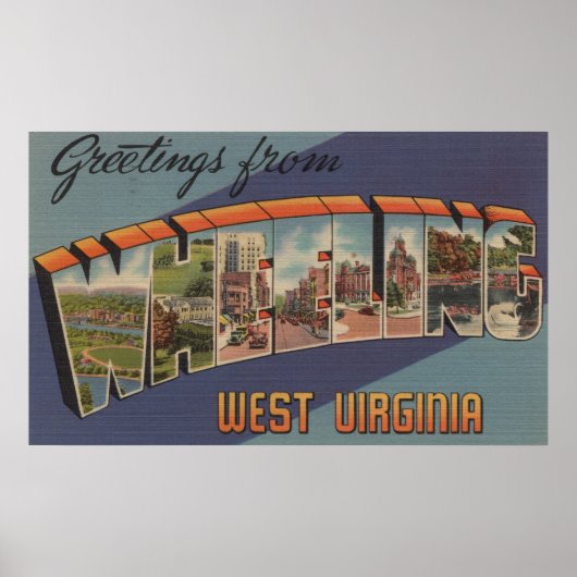 Wheeling, West Virginia - Grote Letter-scènes Poster (Voorkant)