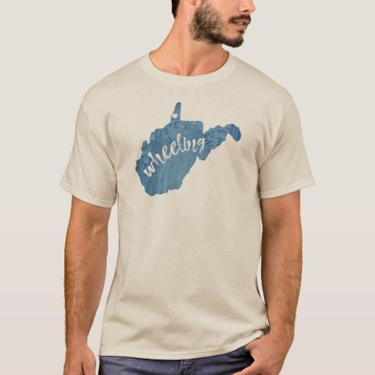 Wheeling West Virginia Houtnerf T-shirt (Voorkant)