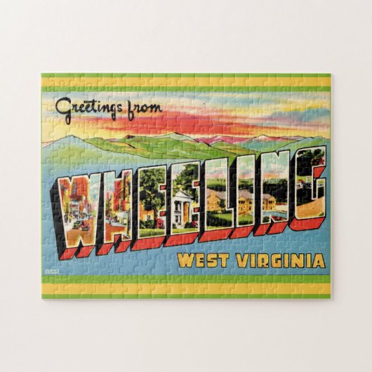 Wheeling WV Vintage 11x14 Legpuzzel (Horizontaal)
