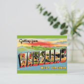 Wheeling WV Vintage Ansichtkaart Briefkaart (Staand voorkant)