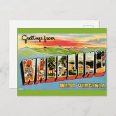 Wheeling WV Vintage Ansichtkaart Briefkaart (Voorkant / Achterkant)