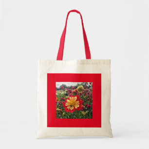 Wheels Dahlia Tote Bag