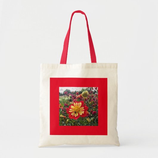 Wheels Dahlia Tote Bag (Voorkant)