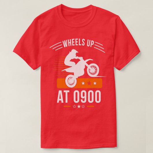 Wheels up at 0900 KTM Orange  T-shirt (Design voorkant)