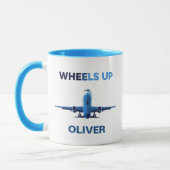Wheels Up Aviation Start Minimalistisch Mok (Links)