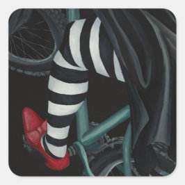 Wheels Up! Vierkante Sticker