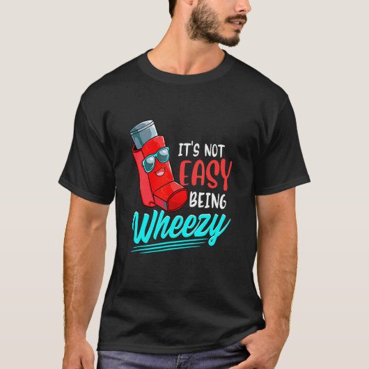 Wheezy Asthma Inhaler World Asthma Awareness T-shirt (Voorkant)