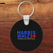 Wheimer24 Freedom Joy Democracy Kamala Harris Walt Sleutelhanger (Voorkant)