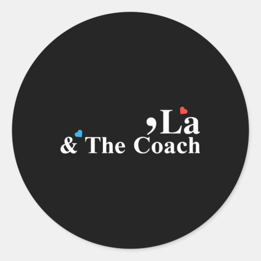 Wheimer 2024 Comma La en de coach 4 Ronde Sticker (Voorkant)