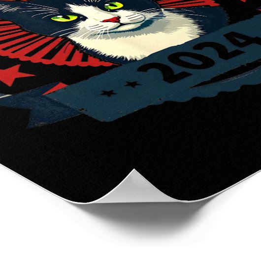 Wheimer 2024 Funny Cat Election Kamala Harris Tim Poster (Hoek)