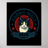 Wheimer 2024 Funny Cat Election Kamala Harris Tim Poster (Voorkant)
