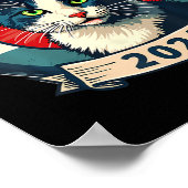 Wheimer 2024 Funny Cat Election Kamala Harris Tim Poster (Hoek)