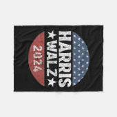 Wheimer 2024 Kamalaharris Timwaltz 2024 Stemming Fleece Deken (Voorkant (Horizontaal))