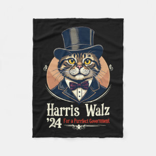 Wheimer 2024 Lincoln Cat Election Kamala Harris Wa Fleece Deken