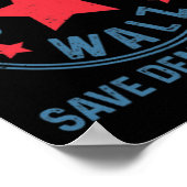 Wheimer 2024 Save Democracy Kamala Harris Tim Walt Poster (Hoek)