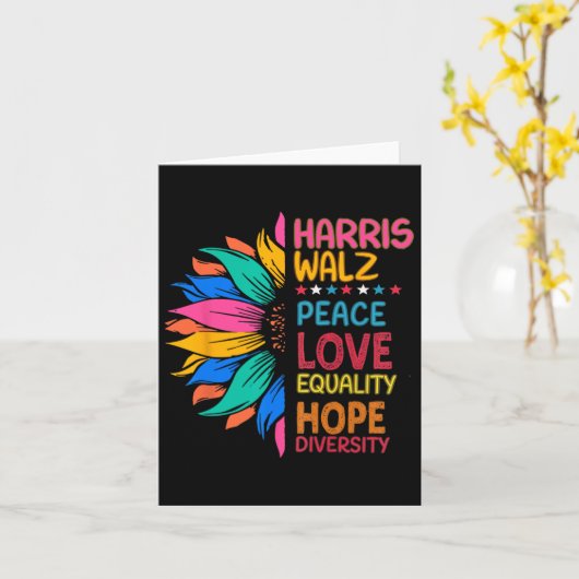 Wheimer Peace Love Equality Hope Diversity Kaart (Gele Bloem)