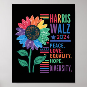 Wheimer Peace Love Equality Hope Diversity Kamala Poster