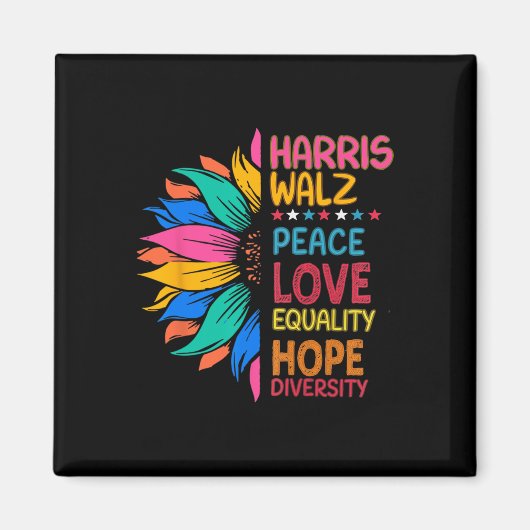 Wheimer Peace Love Equality Hope Diversity Magneet (Voorkant)