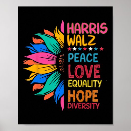 Wheimer Peace Love Equality Hope Diversity Poster (Voorkant)