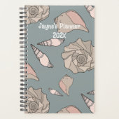 Whelk Shells Illustrated Yearly Custom Planner (Voorkant)
