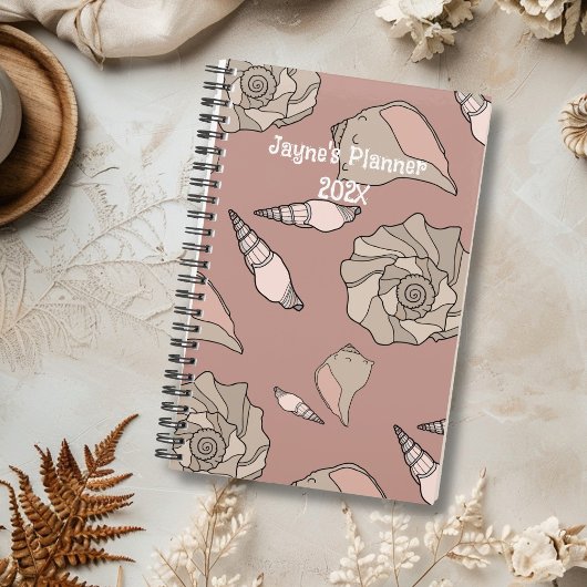 Whelk Shells Illustrated Yearly Custom Planner