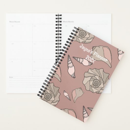 Whelk Shells Illustrated Yearly Custom Planner (Display)