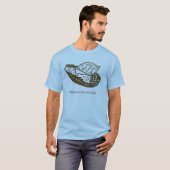 Whelks is saaie Mannen blauw T-shirt (Voorkant volledig)