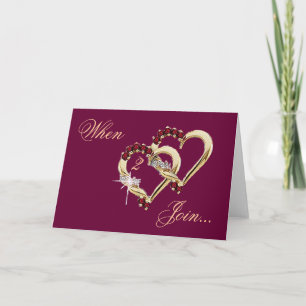 WHEN 2 HEARTS JOIN beroemd gemaakt door SHARON SHA Feestdagen Kaart
