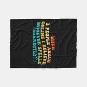 When 2 People Argue Online, I Believe Wcute Ss Cut Fleece Deken (Voorkant (Horizontaal))