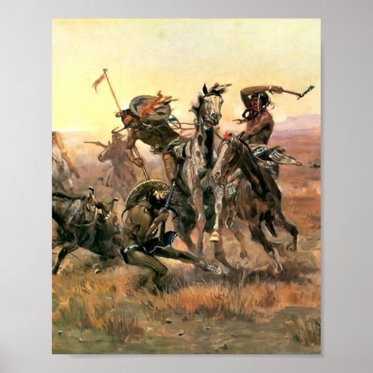 When Blackfoot Sioux Meet Charles Marion Russell Poster (Voorkant)