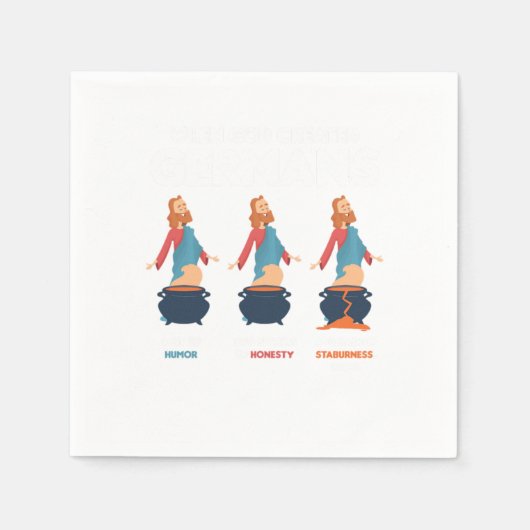 When God Created Germans Funny Germany Gift Servet (Voorkant)