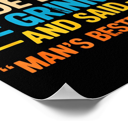 When God Made Dogs Funny Pet Owner Christian Faith Poster (Hoek)