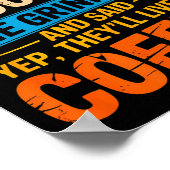 When God Made Truckers Funny Coffee Lovers Christi Poster (Hoek)