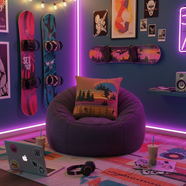 When Hell Freezes Over I'll Ski There Too Ember Kussen (If your room had a personality, it would absolutely pick this pillow.)